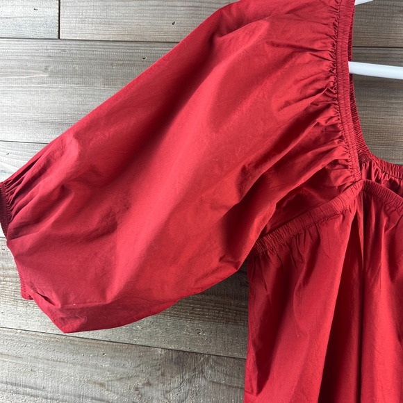 A Piece Apart Womens Shirt Puff Sleeve Elastic Neckline Gali Shirrred Medium - Picture 4 of 7